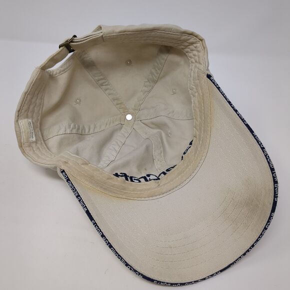 Master Craft Slideback Hat Tan One Size Adjustable Embroidered 6 Panel Cotton - Picture 6 of 8